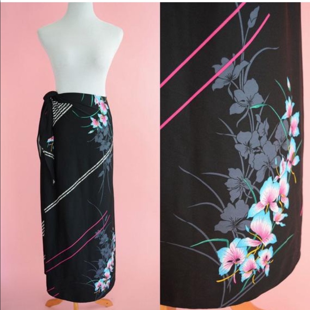 Vintage 90s Swim Wrap 1990s Cover Up